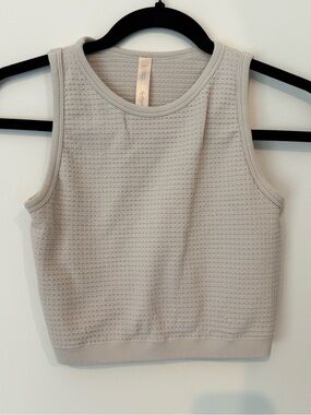 By Together Light Gray Waffle Knit Tank